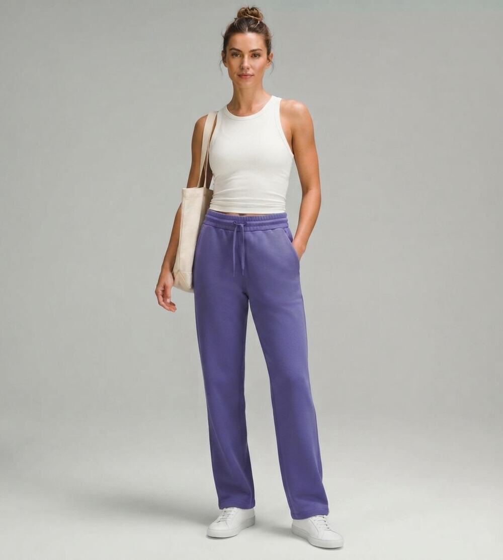 Lululemon Softstreme High Rise Pant Jogger Size 6 Purple Lavender Lounge NWOT